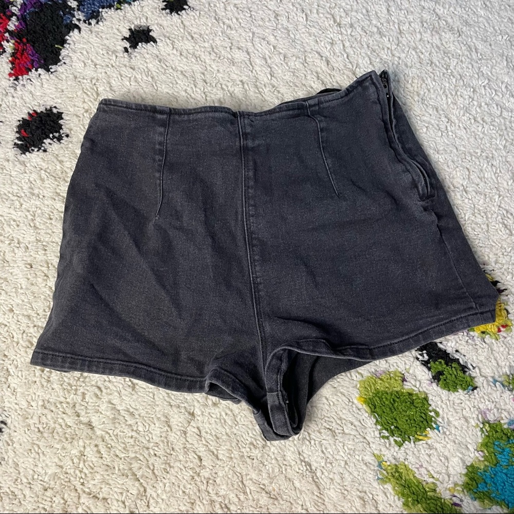 High waisted black denim forever 21 shorts